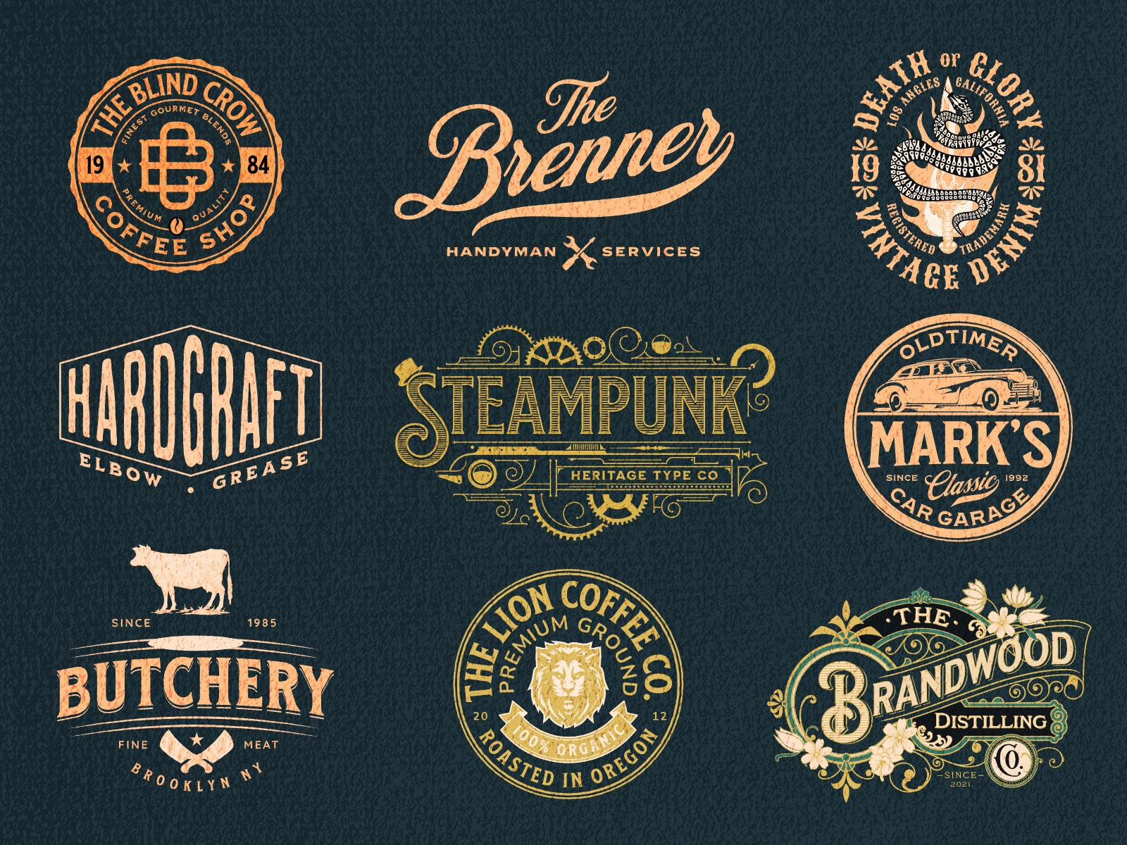 Vintage Logo Maker Unique Vintage Logos Free Vector Templates Kittl