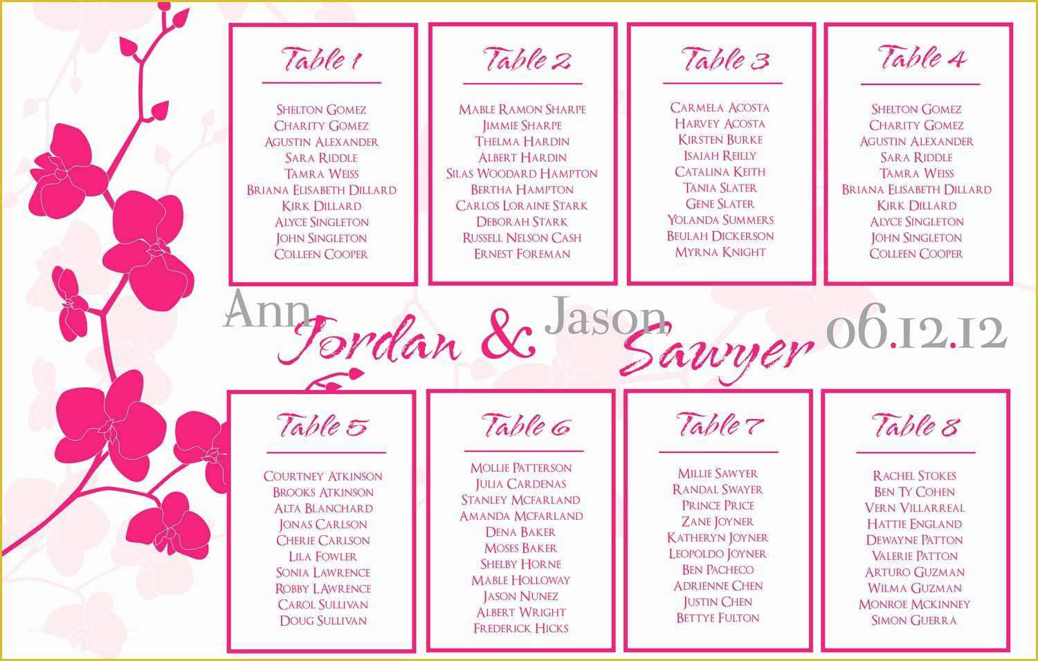 Wedding Seating Chart Template Excel Elegant Excel Wedding Seating Chart Template