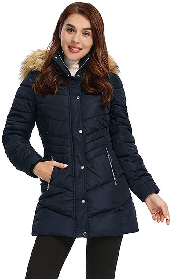 Womens Down Winter Coats Elegant Women S Winter Coats Removable Hood Faux Fur Trim Thicken solid Down