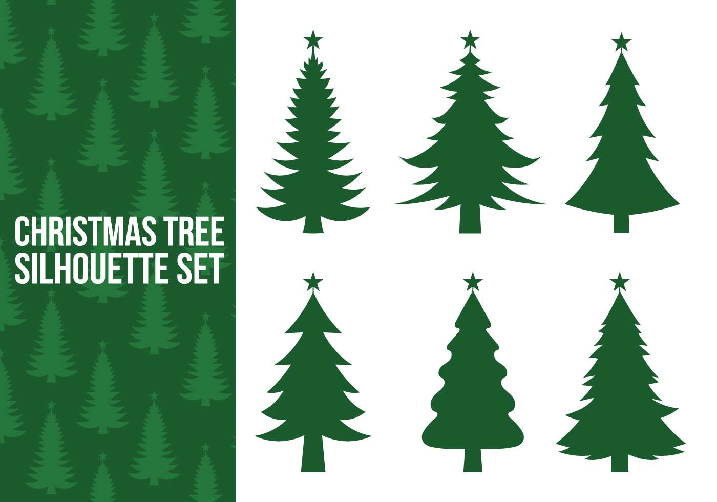 Xmas Tree Vector Free Lovely Christmas Tree Silhouette Vectors Download Free Vector Art Stock