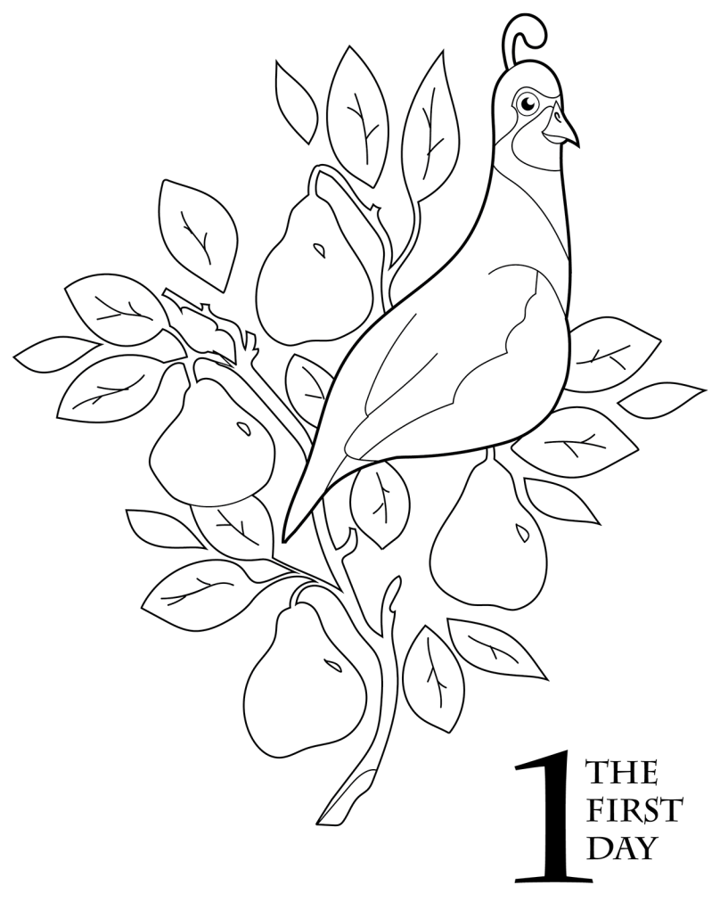 12 Days Of Christmas Colouring Pages Elegant Free Printable 12 Days Christmas Coloring Pages Printable Templates