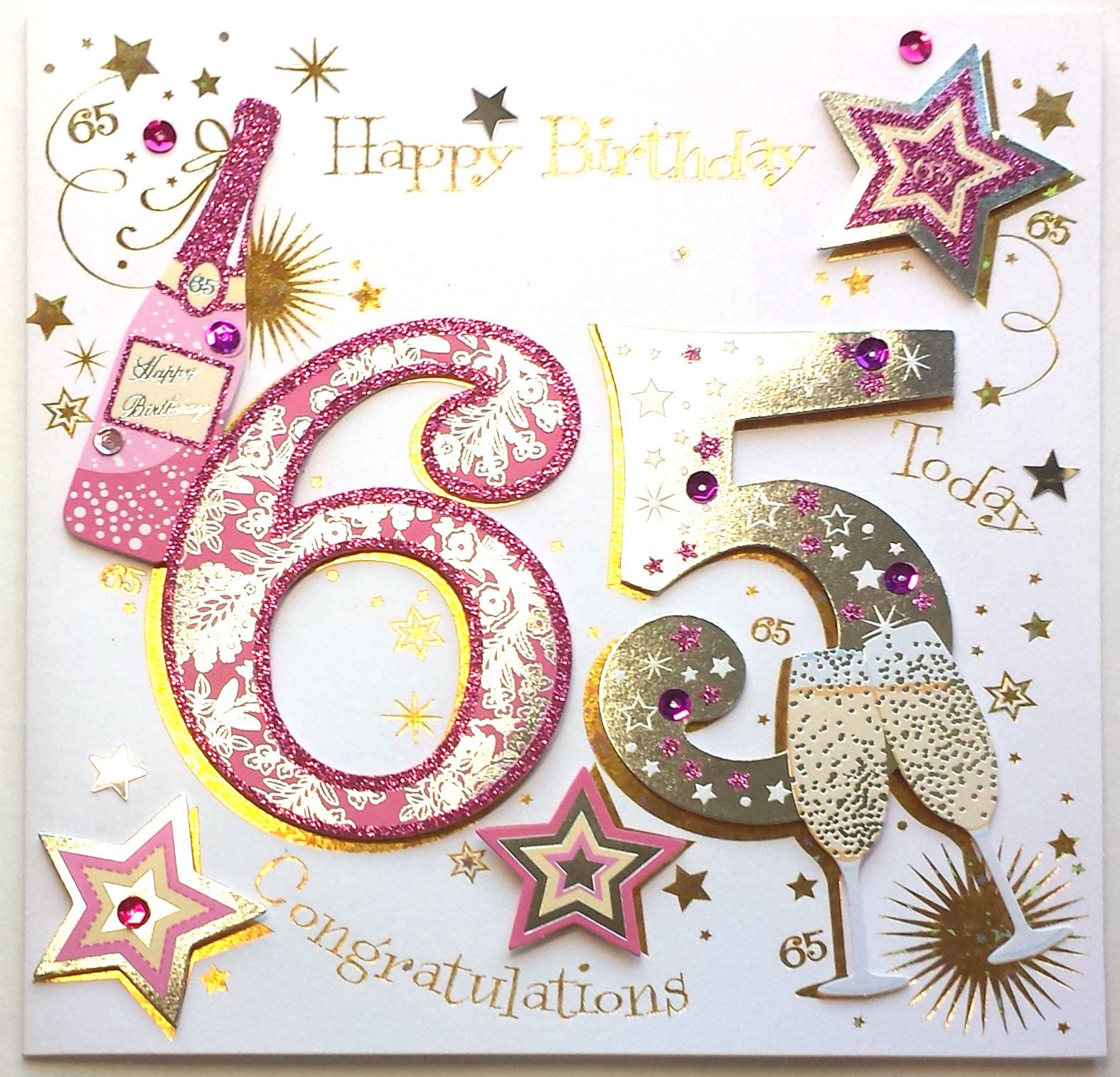 65th Birthday Cards Fresh £8 49 Gbp Happy Birthday 65 today Very Lovely Hand Finished