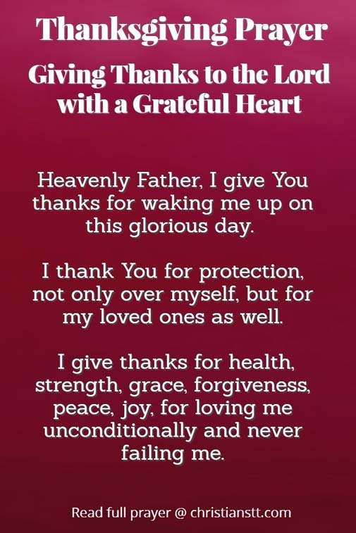 A Prayer for Thanksgiving to God Elegant Thanksgiving Prayer Giving Thanks to the Lord with A Grateful Heart