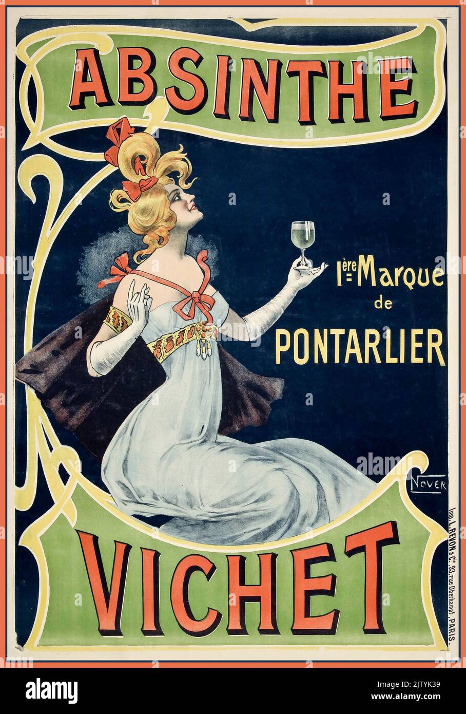 Absinthe Vintage Poster Luxury Vintage 1880s Absinthe Drinks Poster by Vichet 1ere Marque De