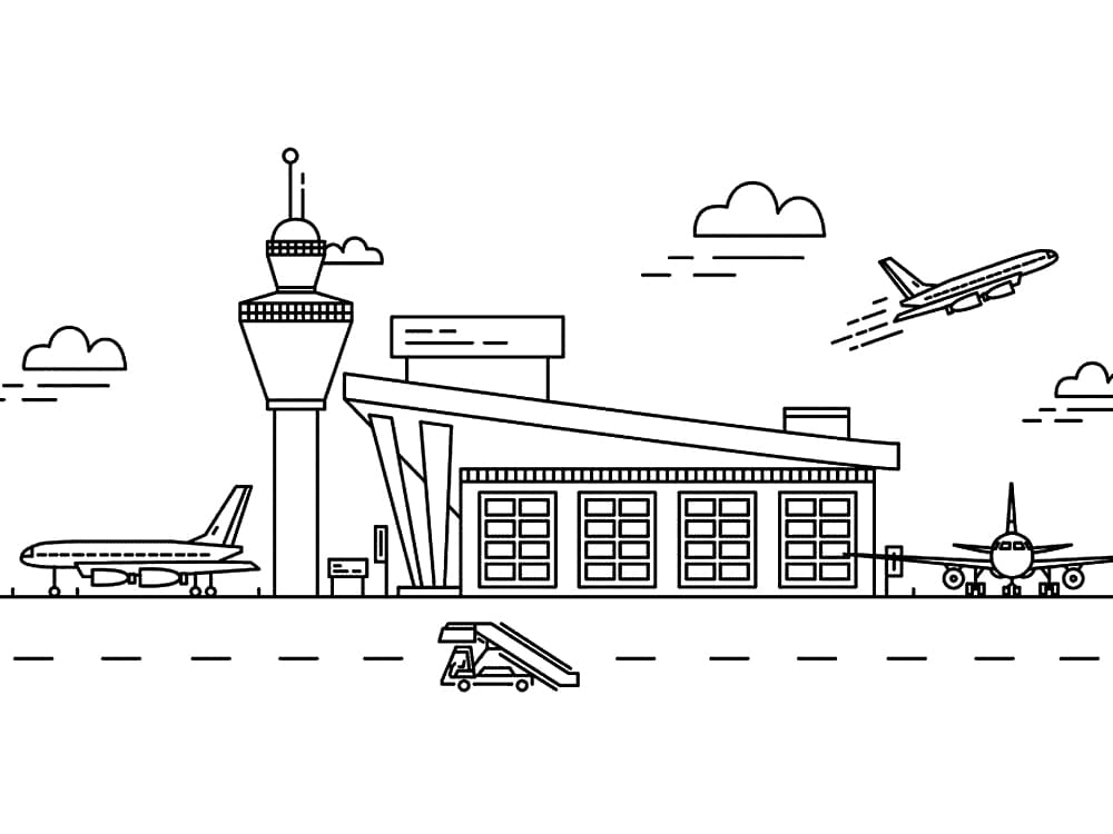 Airport Coloring Page Fresh Airport Free Printable Coloring Page Free Printable Coloring Pages