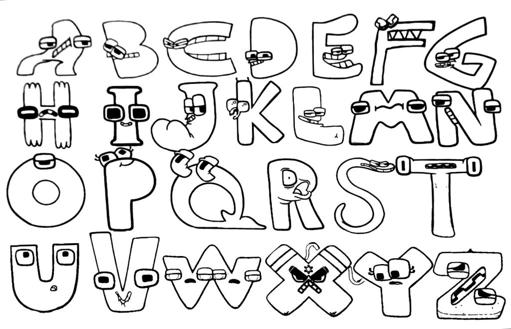 Alphabet Lore Coloring Page Beautiful Alphabet Lore Coloring Pages Coloring Home