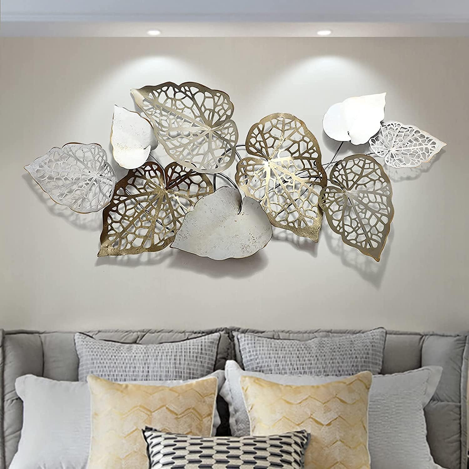 Amazon Wall Hangings Elegant Amazon Kxy 3d Luxury Metal Wall Art Gold Leaves Metal Wall Decor