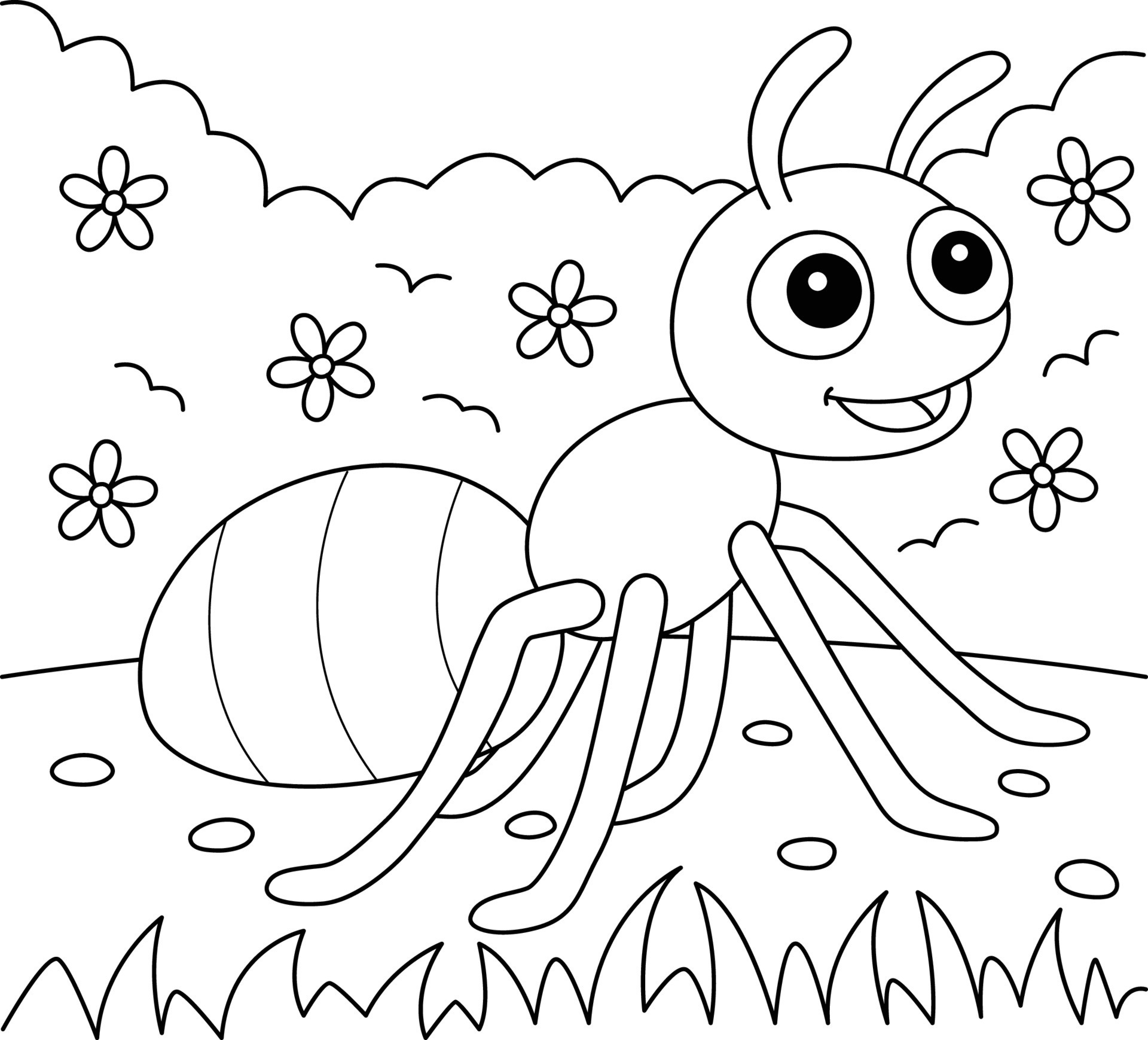 Ant Coloring Page Unique Ant Coloring Pages Vector Art Icons and Graphics for Free Download