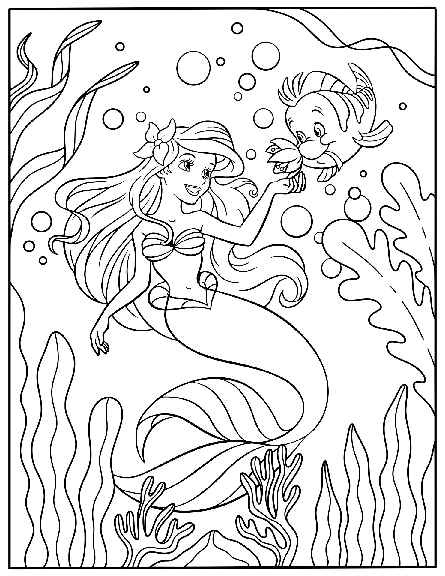 Ariel Color Pages Inspirational Disney Princess Ariel Coloring Pages 10 Free Pdf Printables