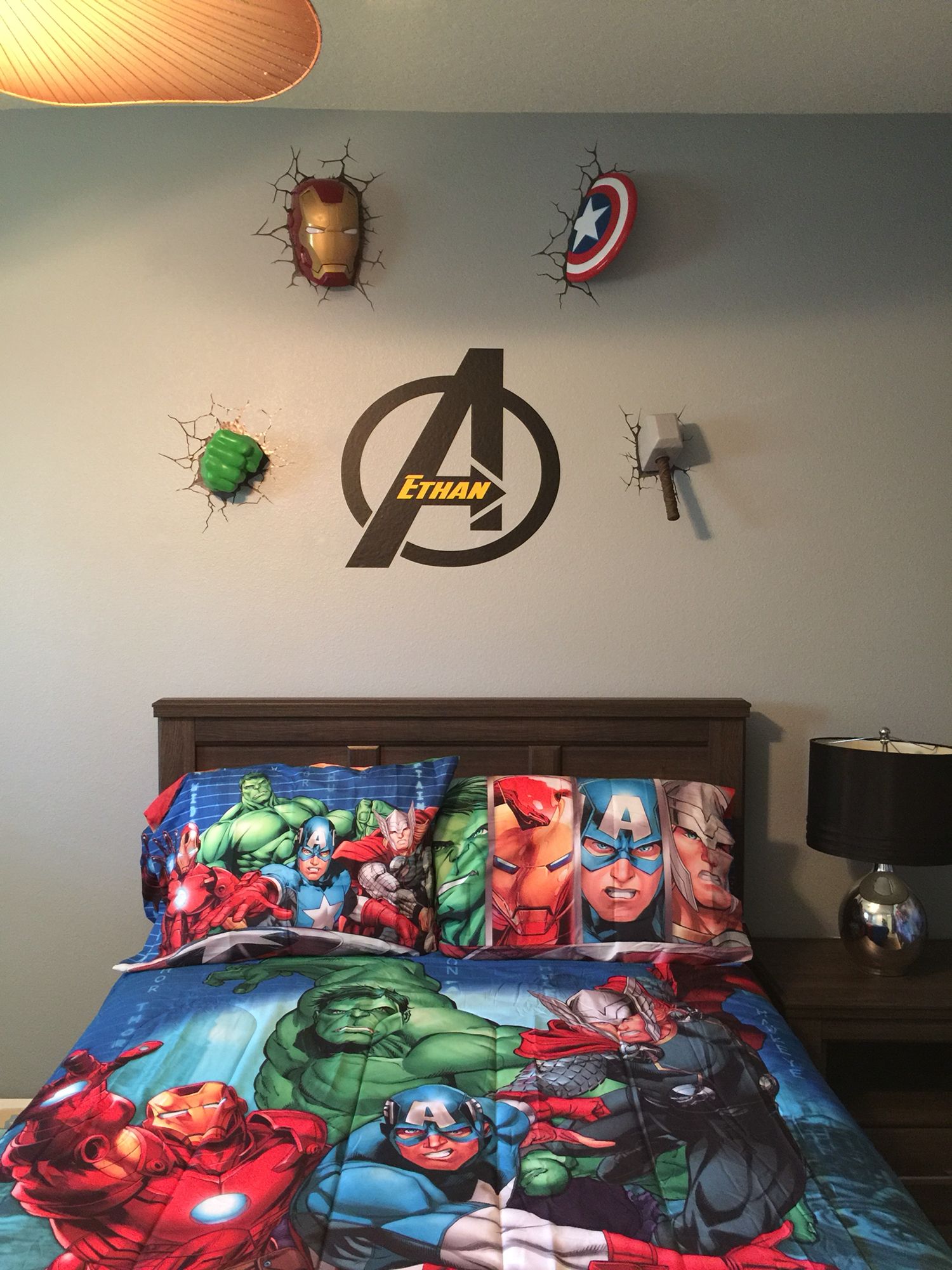 Avenger Wall Decor Beautiful Marvel Avengers Wall Art Made Out Of 10x10 Canvases and Acrylic Paint