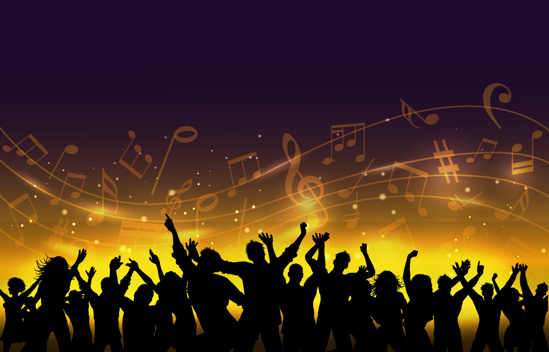 Background Music for Party New Music Background with Party Crowd Vector Art at Vecteezy