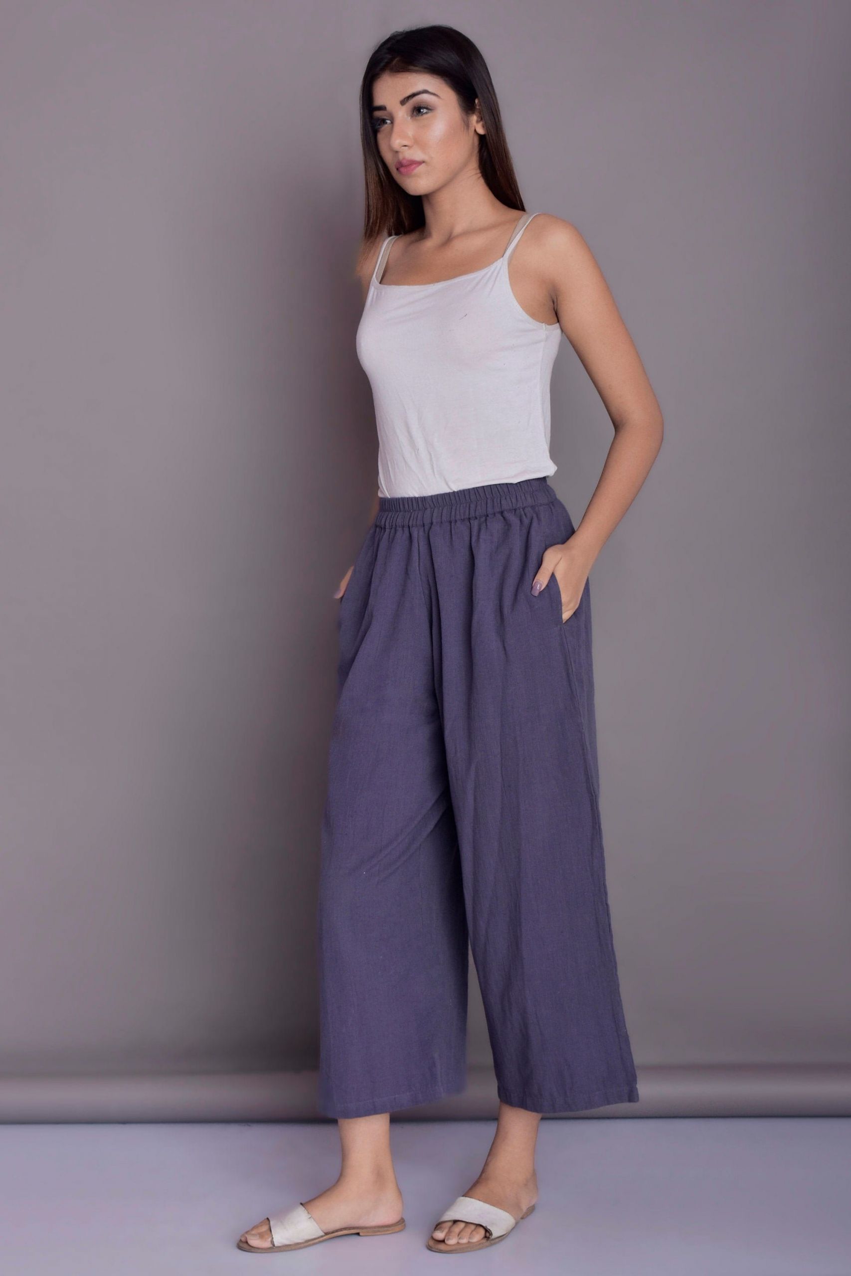 Baggy Linen Pants Beautiful Loose Linen Pants Casual Baggy Pants Grey Linen Pants