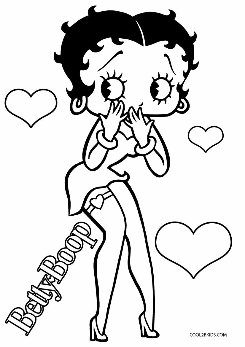 Betty Boop Coloring Sheets Beautiful Free Printable Betty Boop Coloring Pages for Kids