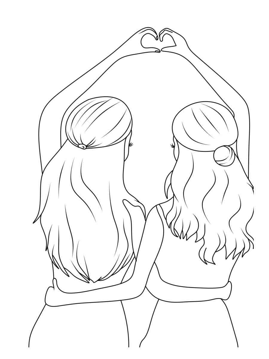 Bff Coloring Pages Awesome Bff Coloring Page