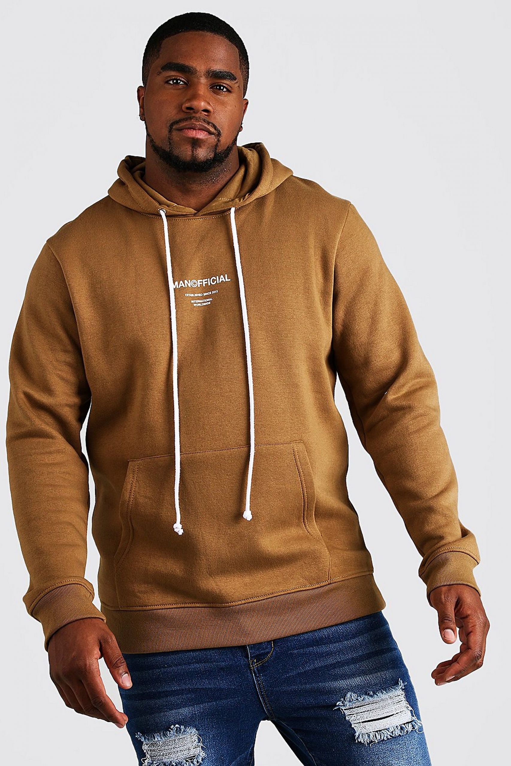 Big and Tall Hoodies Luxury Plus Size Man Ficial Hoo with Drawcord