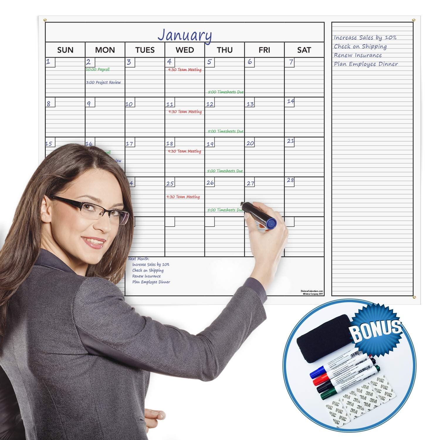 Big Dry Erase Calendar Beautiful Delane Dry Erase Wall Calendar Planner 24 X 36 Inch Erasable