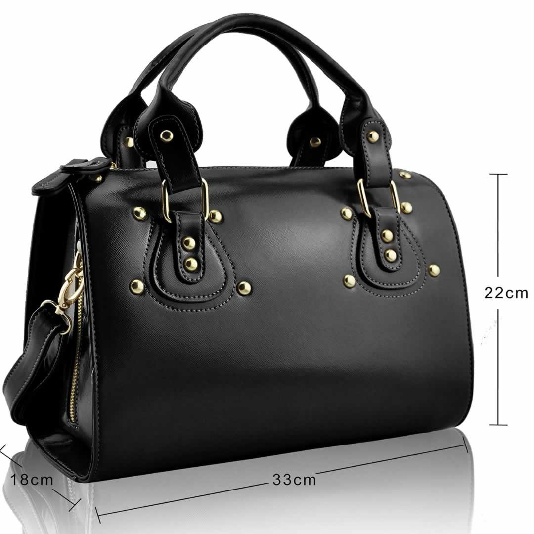 Black Satchel Purse Unique wholesale Black Studded Fashion Satchel Handbag