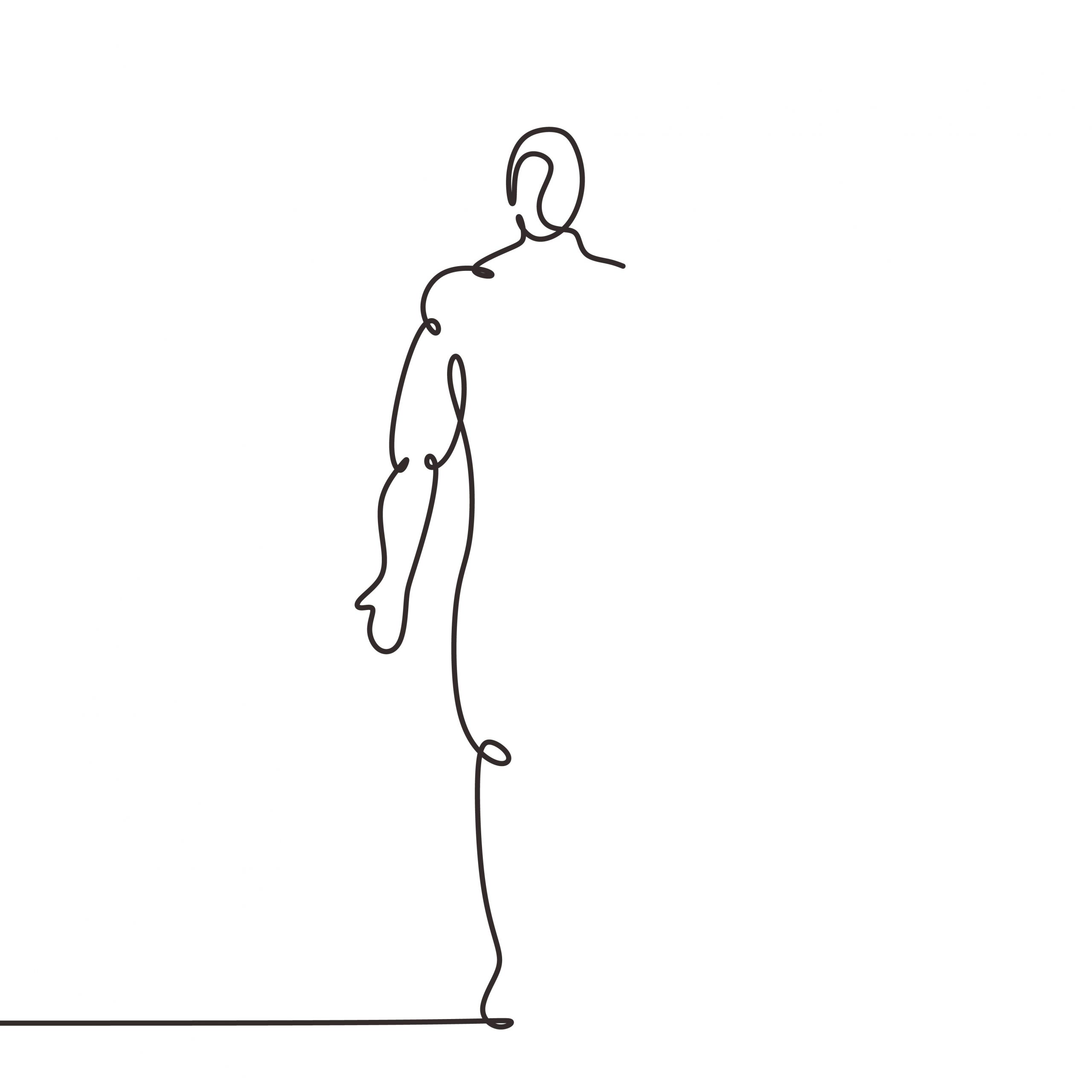 Body Line Drawing New Human Portrait One Line Drawing Body Anatomy Hand Drawn Minimalism