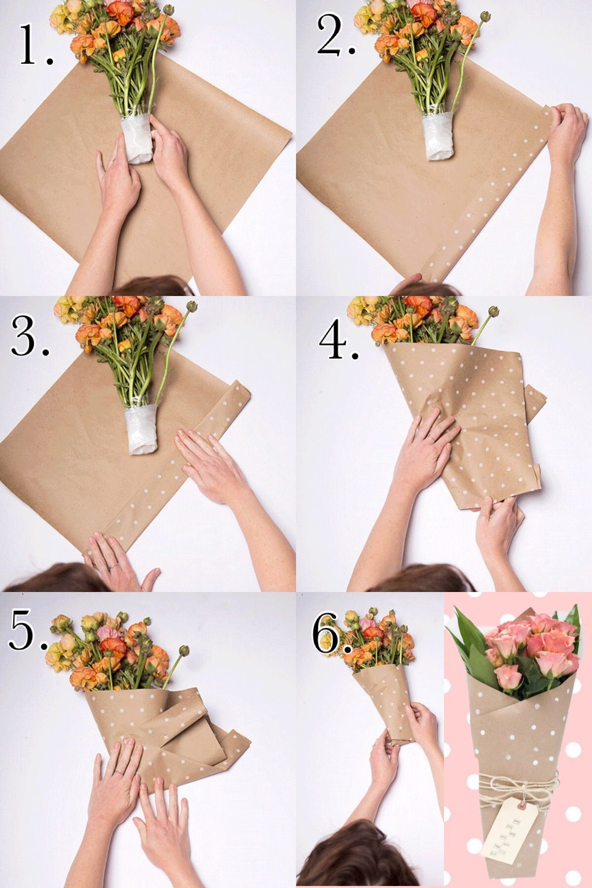 Bouquet Wrapping Paper Lovely How to Wrap A Flower Bouquet with Craft Paper