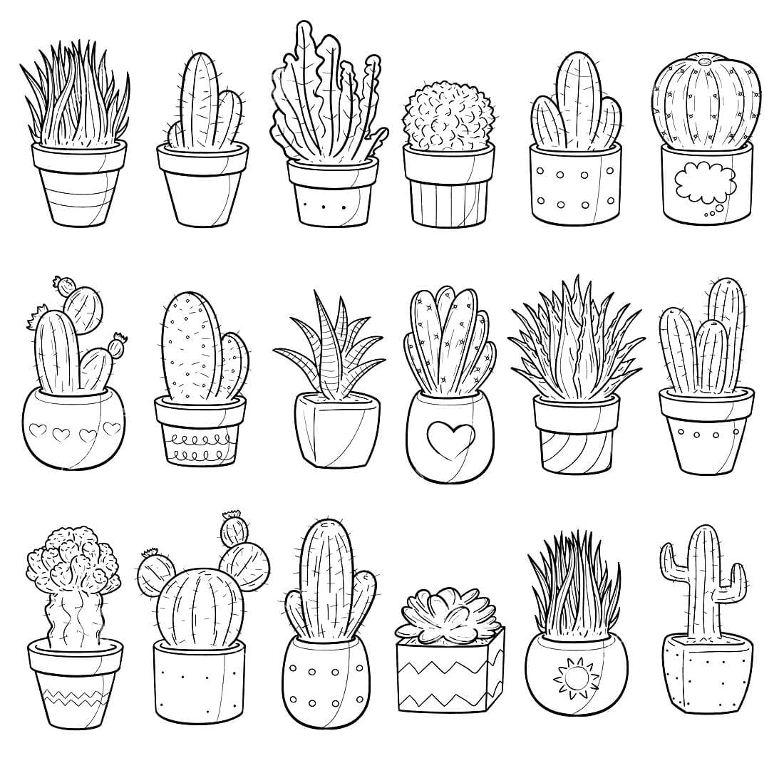 Cactus Coloring Page Luxury Cactus Coloring Pages 100 Coloring Pages to Print for Free