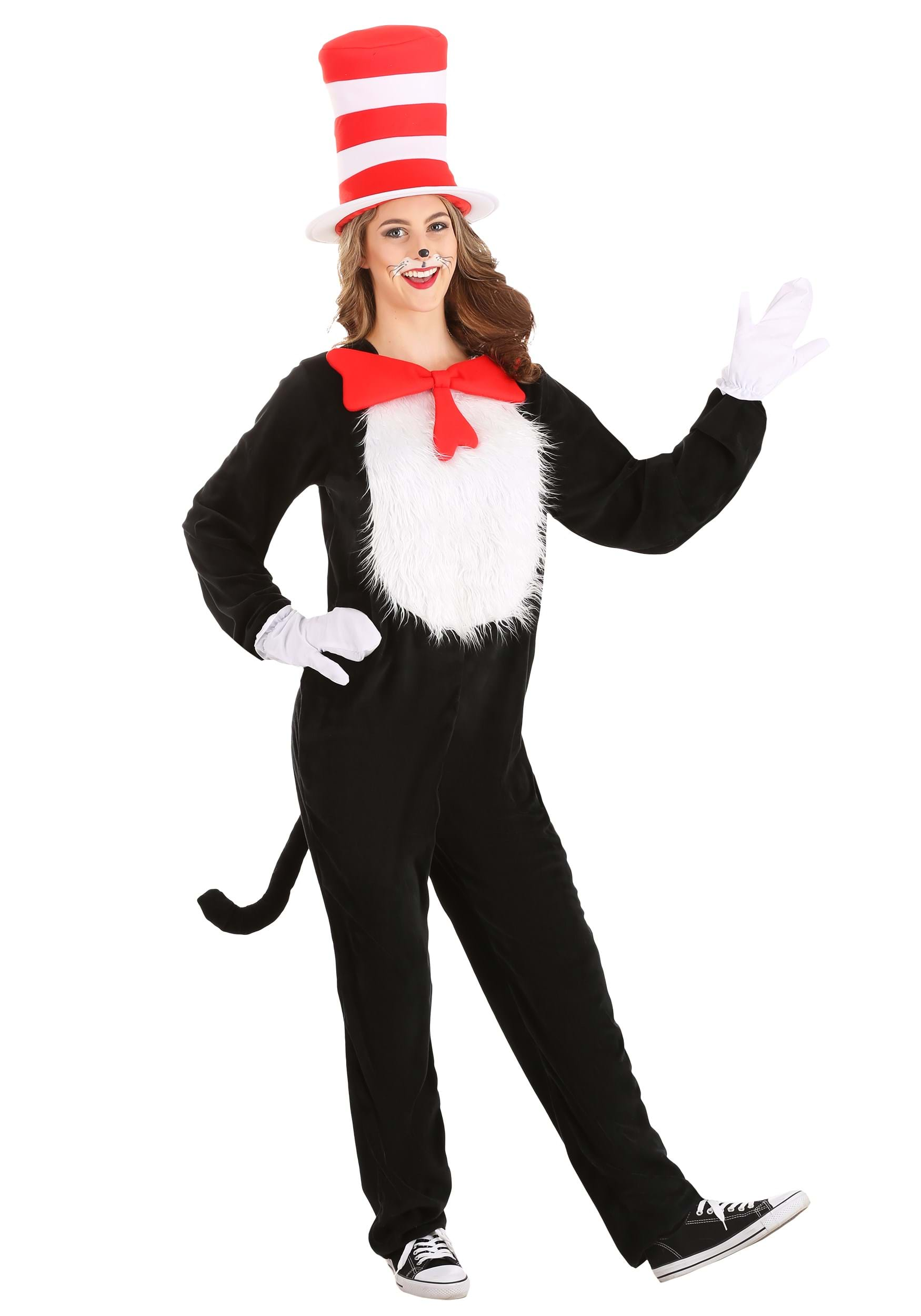 Cat &amp;amp; the Hat Costume Luxury Adult Cat In the Hat Costume W Faux Fur