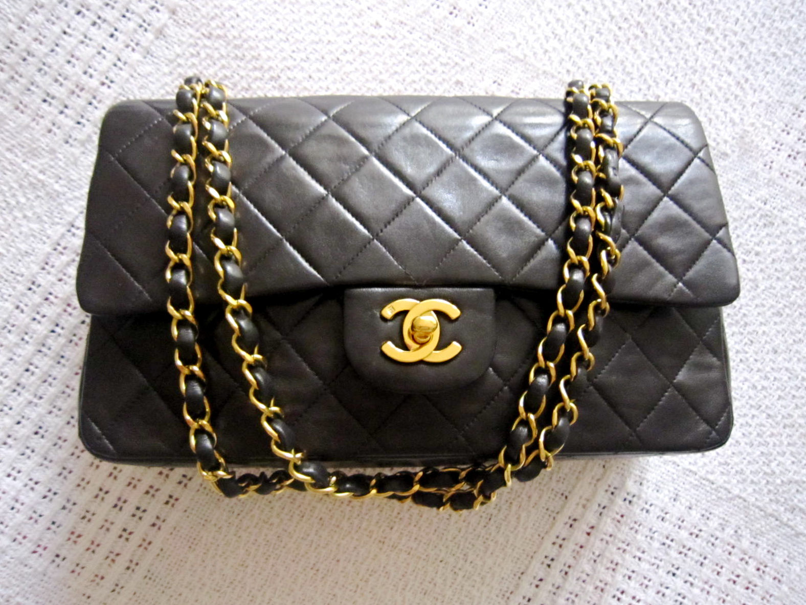 Chanel Lambskin Bag Best Of Chanel Black Lambskin Double Flap 2 55 Classic Bag