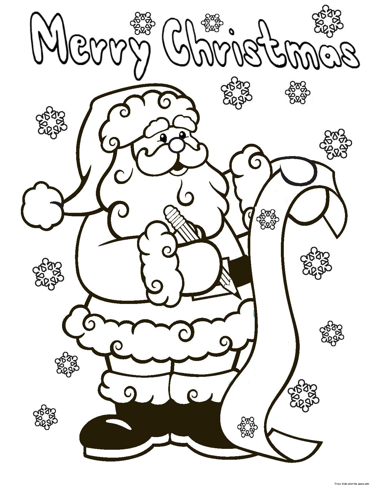 Christmas Color Pages to Print Free Fresh Santa Claus Wish List Printable Christmas Coloring Pages