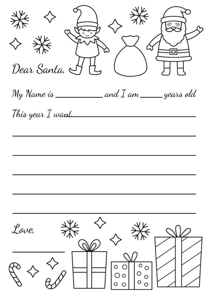 Christmas List Colouring Pages Elegant Free Christmas Wish List Printable Perfect for the Holidays