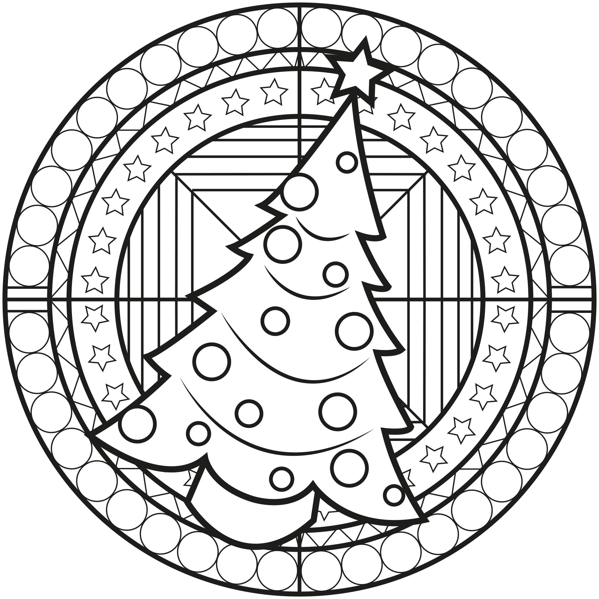 Christmas Mandala Coloring Sheets Lovely Chrstmas Mandala with A Christmas Tree Mandalas Adult Coloring Pages