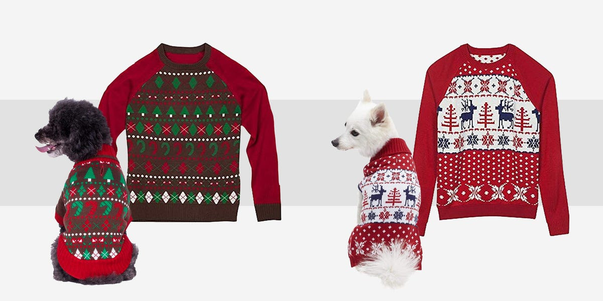 Christmas Sweater Matching Dog New 16 Cute Matching Dog Christmas Sweaters for Dogs and Owners 2021