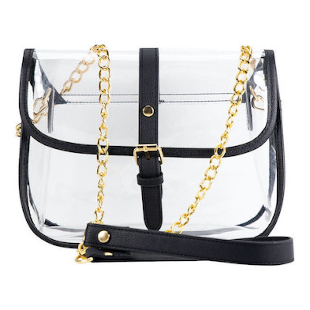 Clear Crossbody Purse Elegant Clear Crossbody Purse Stadium Approved Women Saddle Shoulder Bag Medium