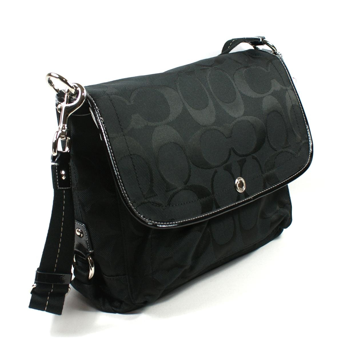 Coach Laptop Bag Women&amp;#039;s Lovely Coach Daisy Nylon Signature Messenger Bag Laptop Bag Black