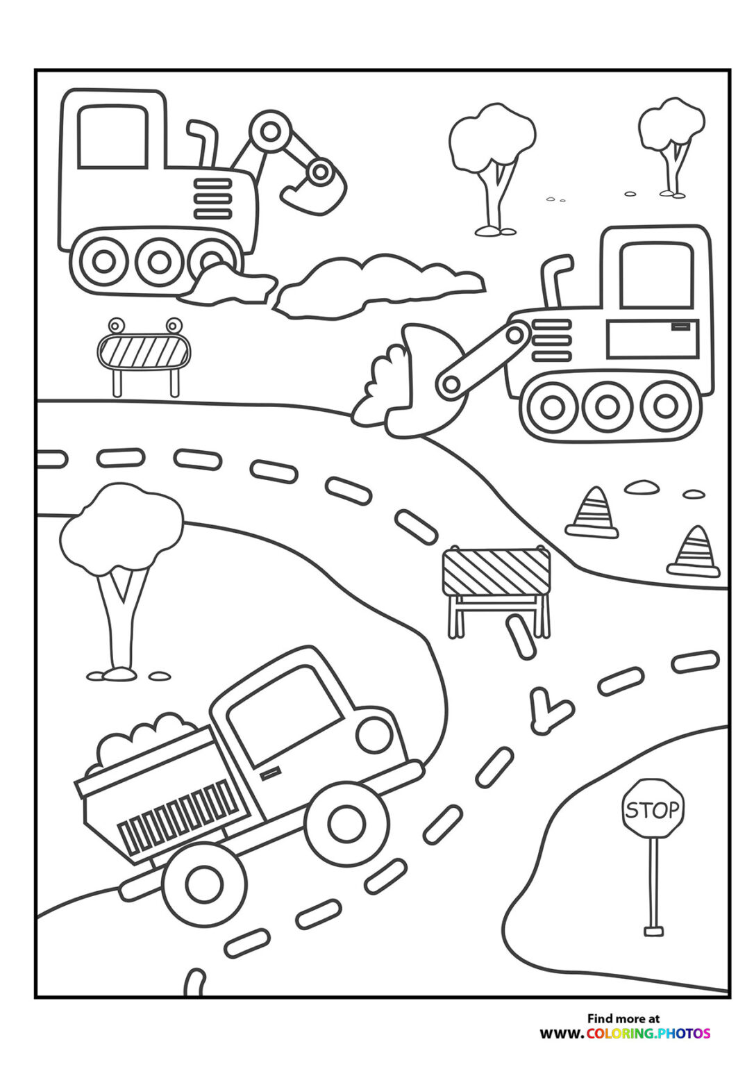 Construction Site Coloring Page Unique Construction Site Coloring Pages for Kids