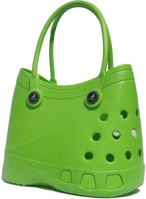 Croc Beach Bag New Lubber tote Rubber Croc Waterproof Beach Bag Green – Maverick Sales