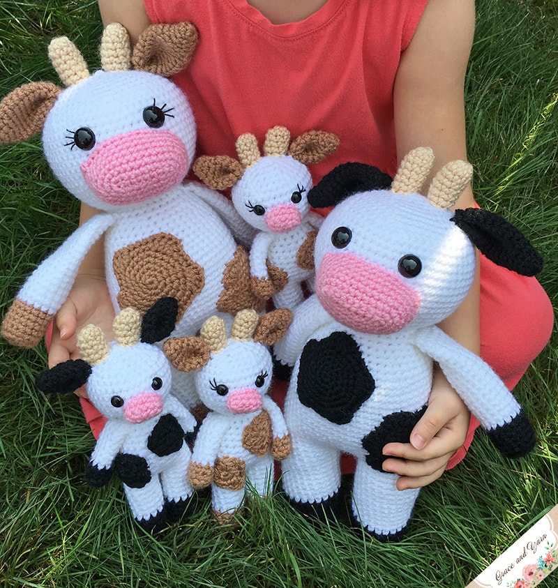 Crochet Cow Pattern Lovely Amigurumi Cow A Free Crochet Pattern Grace and Yarn