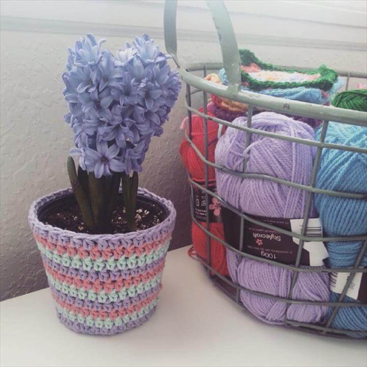 Crochet Flower Pot Best Of 20 Free Crochet Flower Pot Patterns