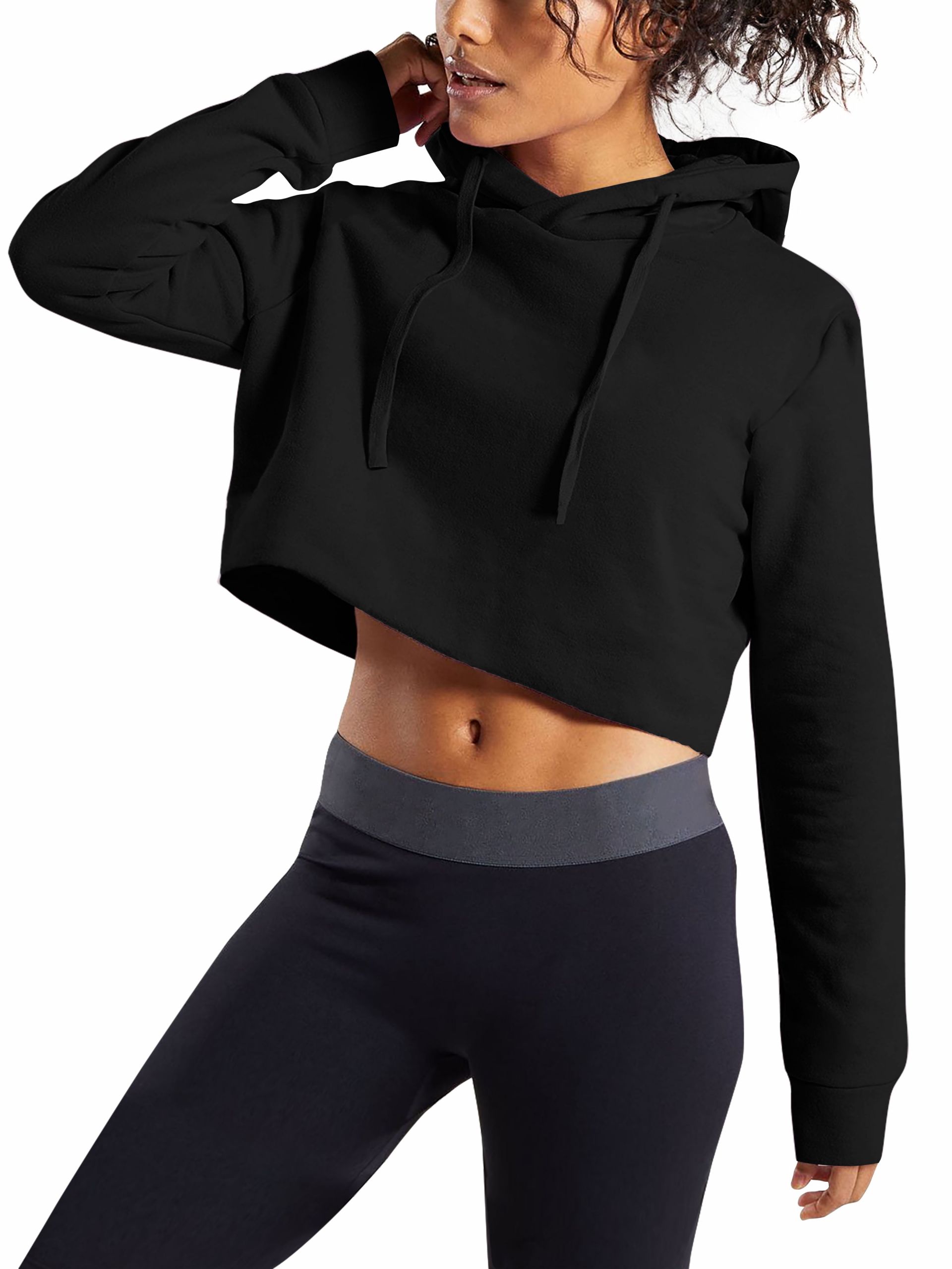 Crop top Hoodie Fresh Hat and Beyond Hat and Beyond Women S Casual Crop top Fleece Hoo