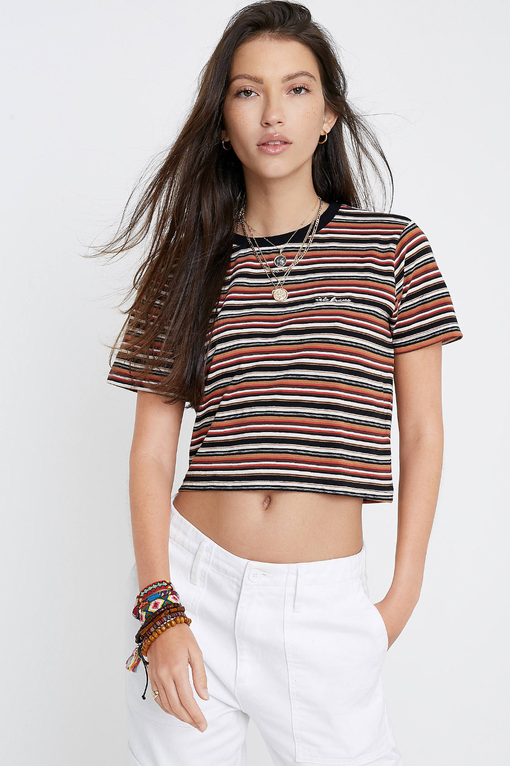 Cropped Striped T Shirt Best Of Iets Frans Brown Stripe Crop T Shirt