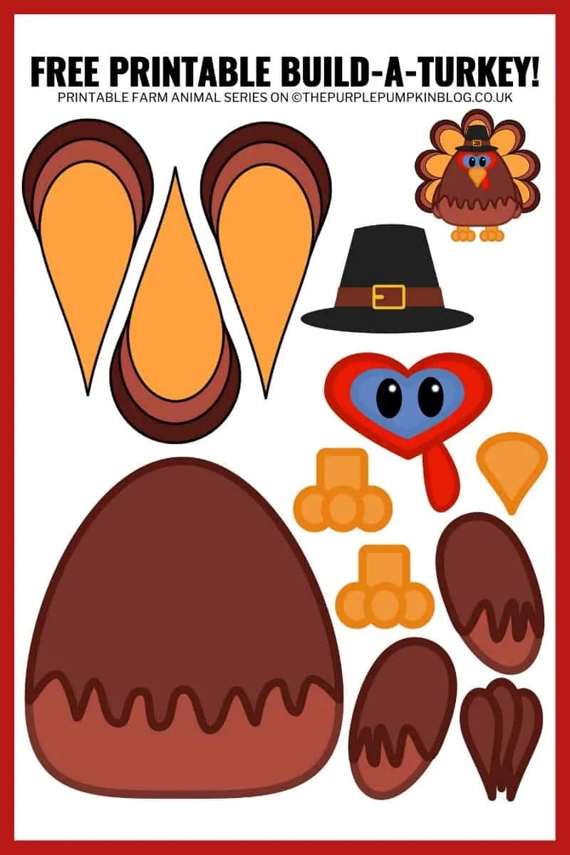 Cut Out Turkey Craft Elegant Build A Turkey Free Printable Paper Turkey Template for Thanksgiving