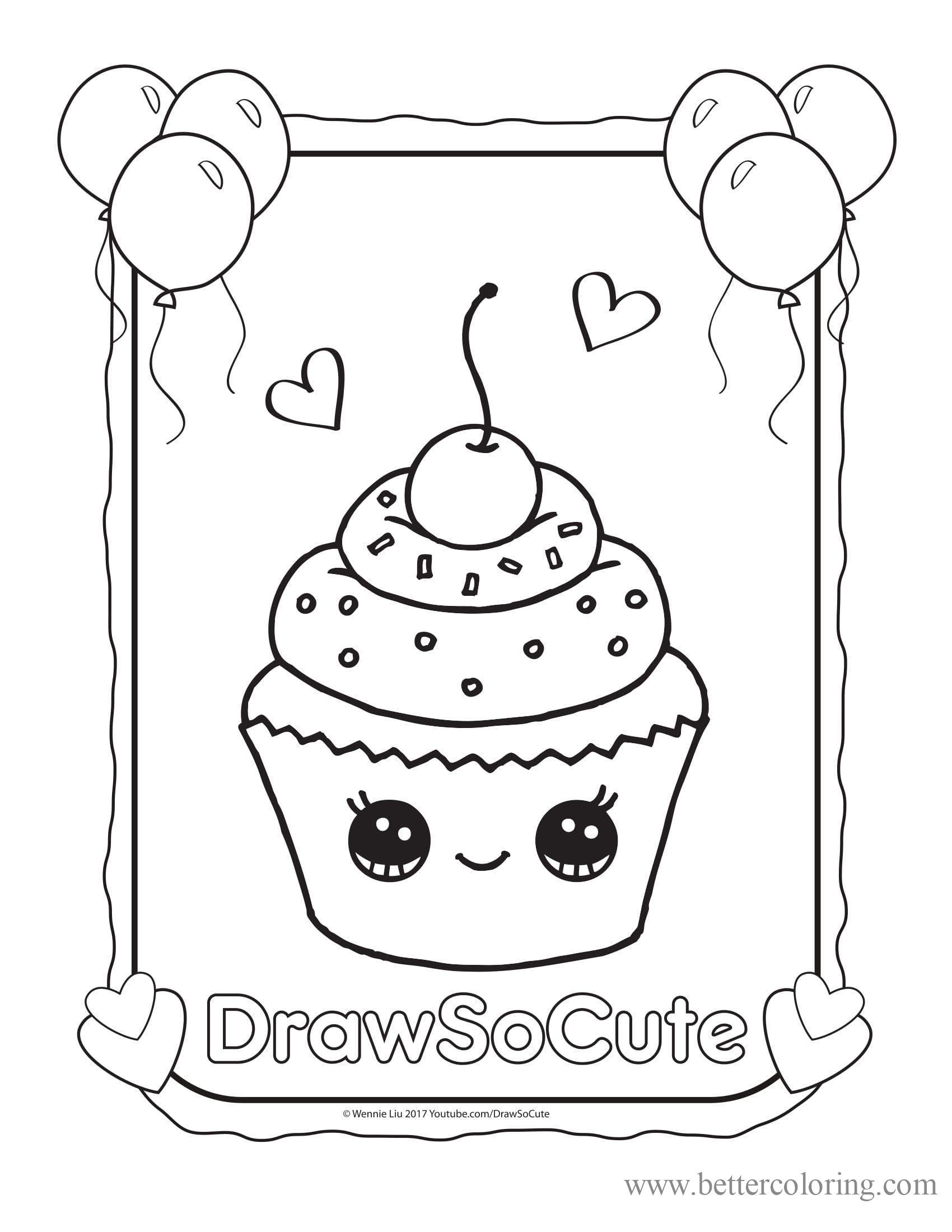 Cute Cupcake Coloring Pages Elegant Draw so Cute Cupcake Coloring Pages Free Printable Coloring Pages