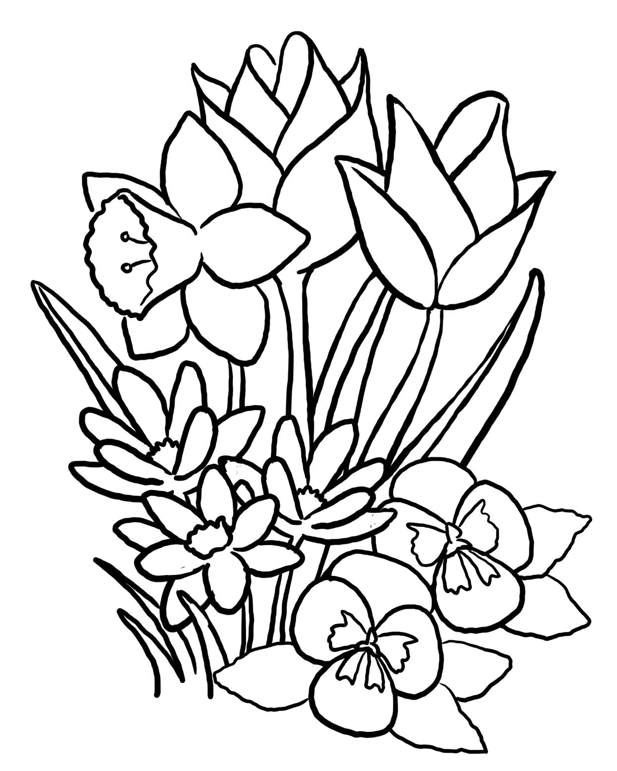 Cute Flower Coloring Pages Elegant Cute Spring Flower Coloring Pages Coloring Pages for Kids Cmb