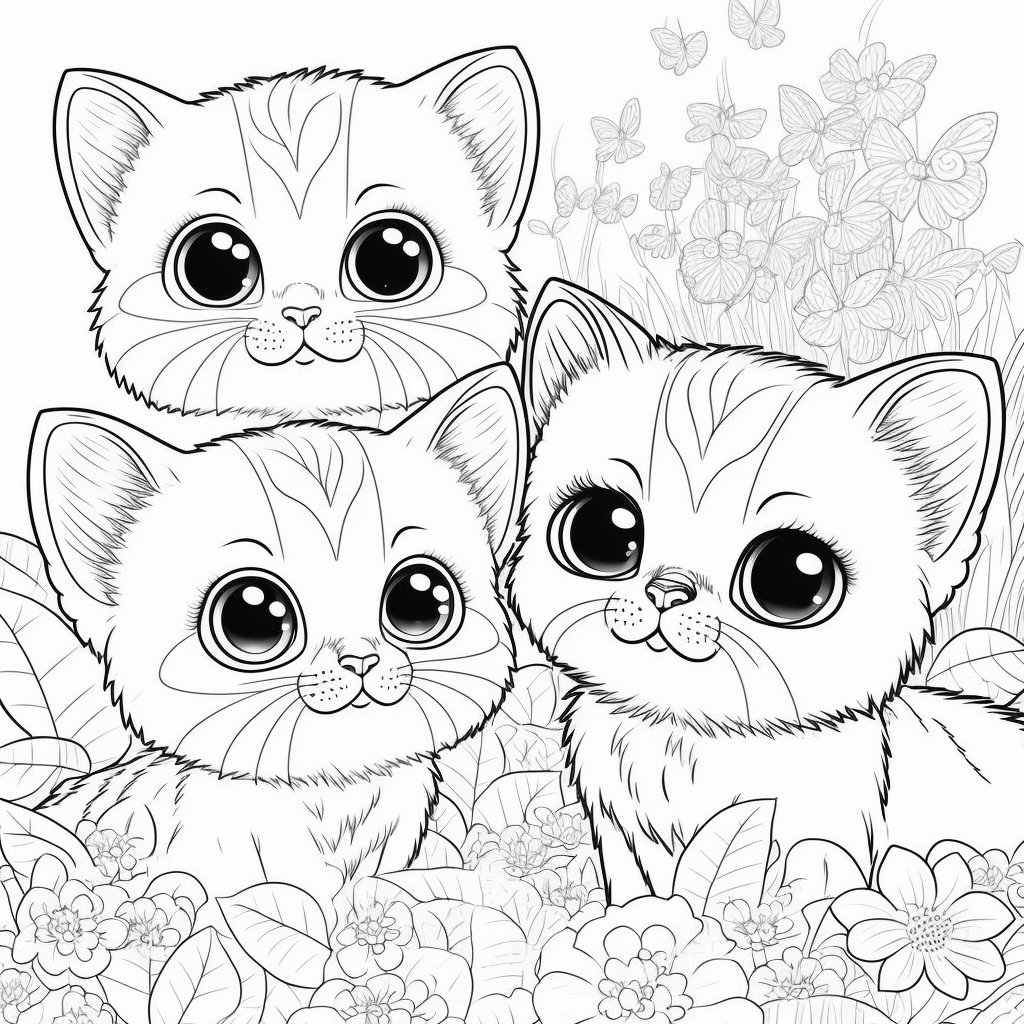 Cute Kitty Coloring Pages Inspirational 50 Coloring Pages Of Cute Cats for Kids Coloring Pages Etsy