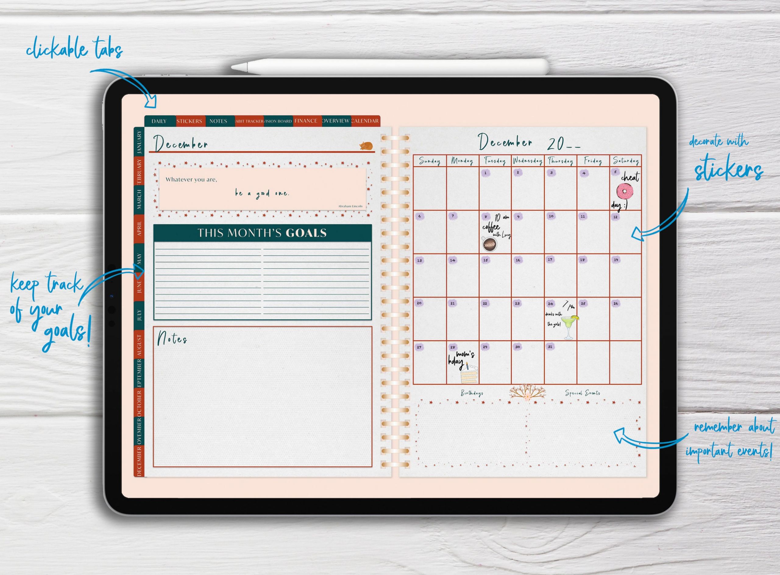 Daily Planner Ipad Unique Daily Digital Planner for Ipad Tablets for Etsy