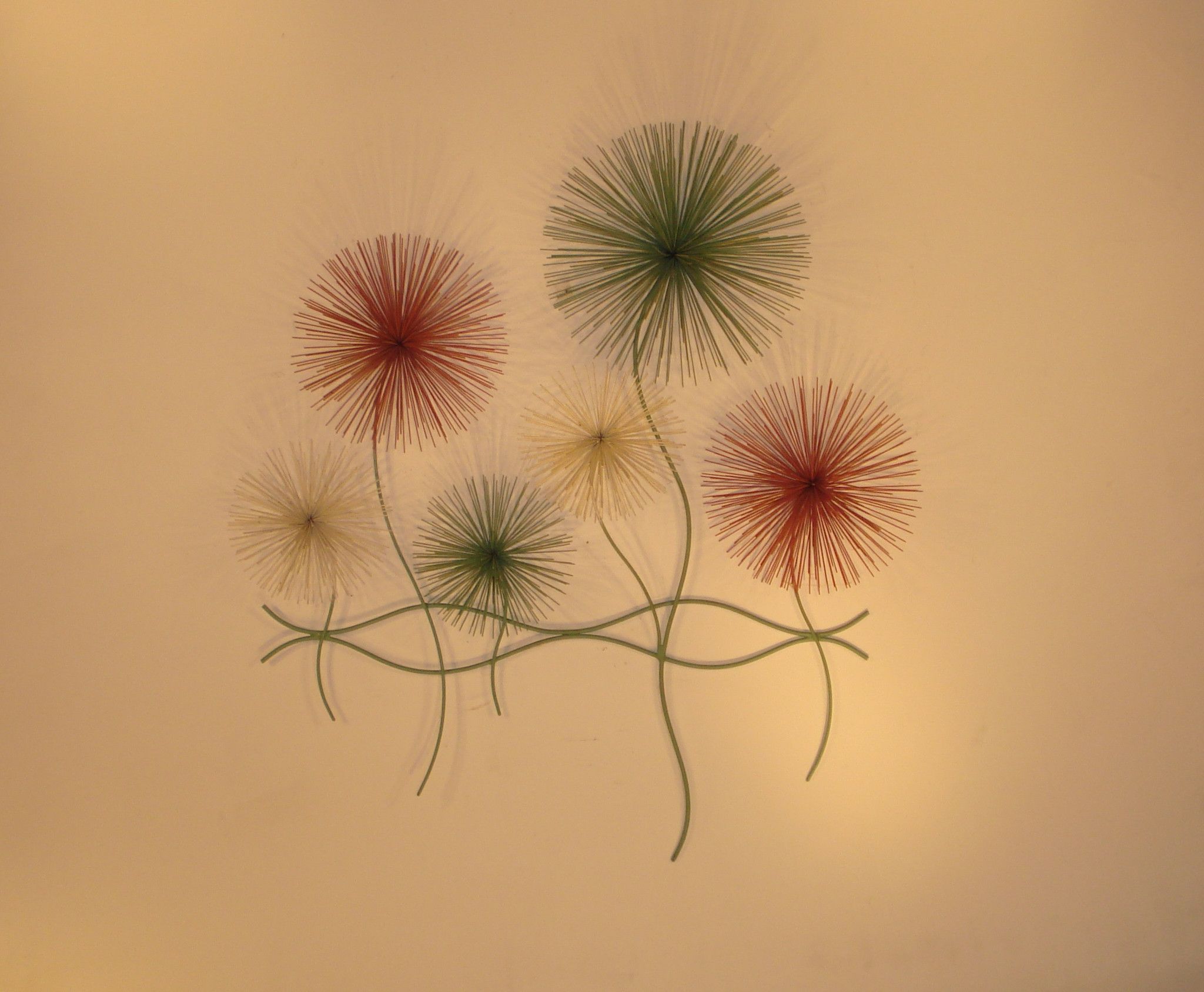 Dandelion Metal Wall Art Elegant Dandelions Color Metal Wall Sculpture