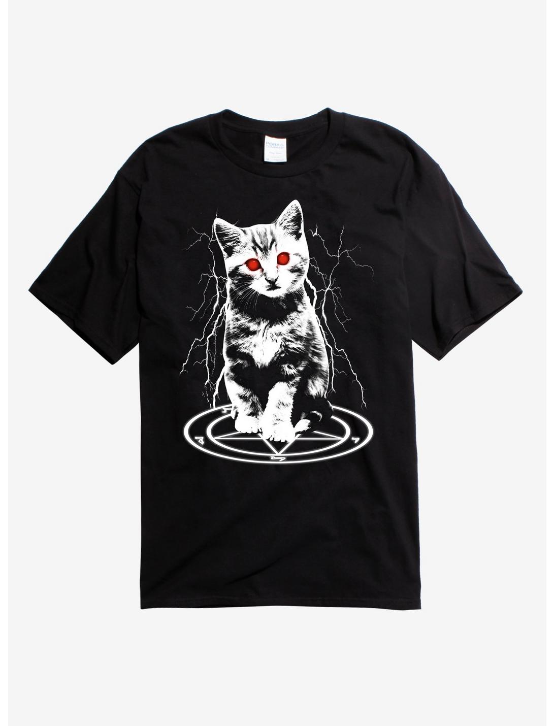 Demon Cat Shirt Elegant Demon Cat T Shirt Black