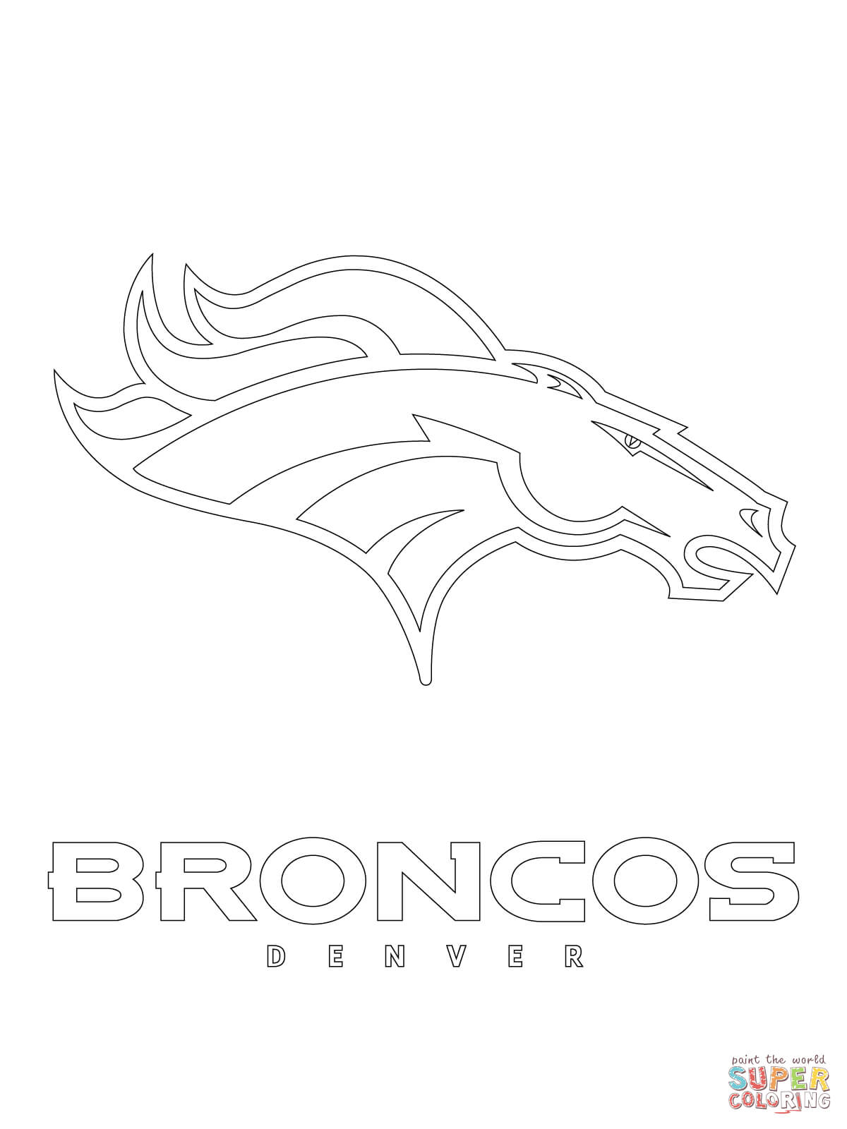 Denver Broncos Coloring Sheets Best Of Denver Broncos Coloring Pages Printable Coloring Home