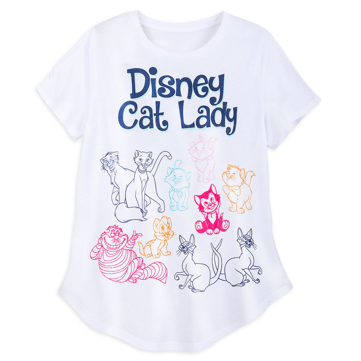 Disney Cat Shirts Unique Disney Shirt for Women Disney Cat Lady Fashion White Alt