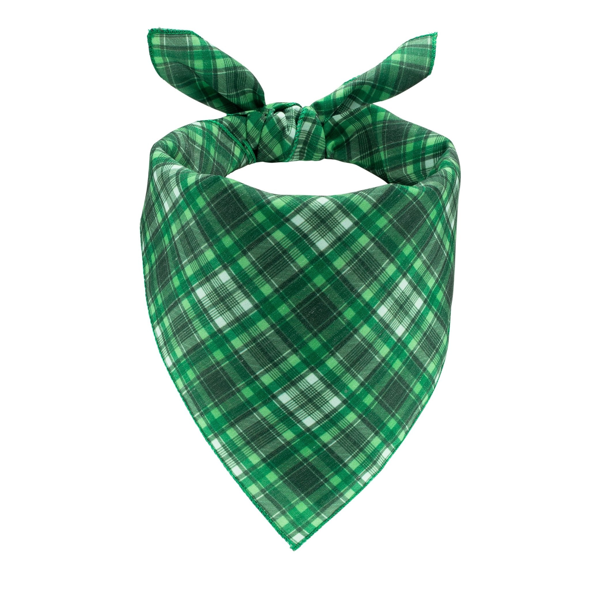 Dog Bandana Green Unique Green Plaid Dog Bandana