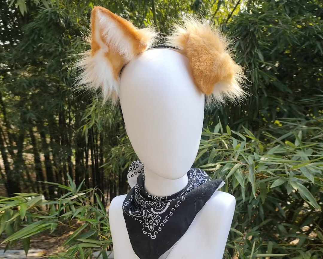 Dog Ears Costume Unique Brown Dog Earcute Luxury Realistic Dog Ears Headband Halloween Animal