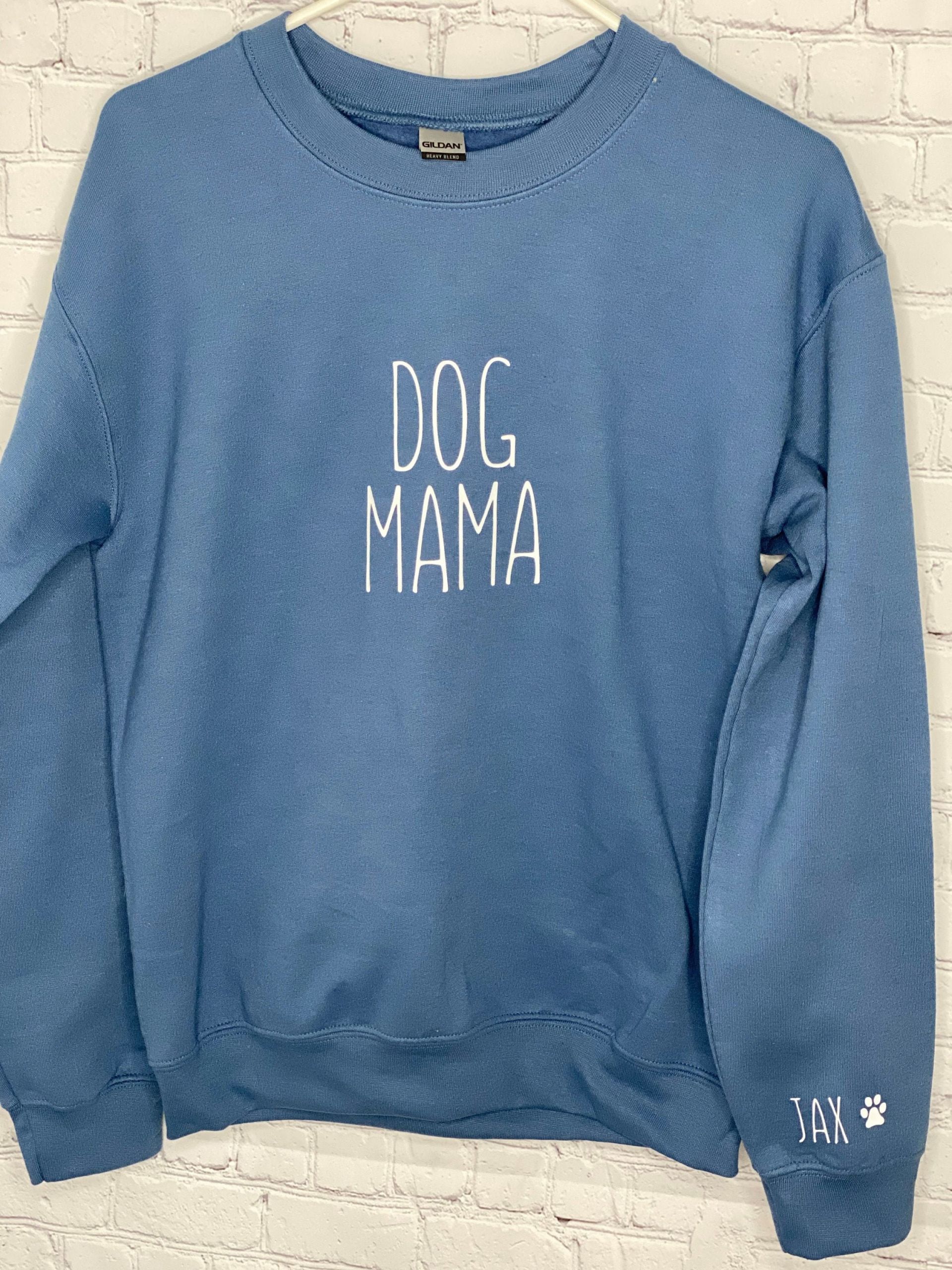 Dog Mama Sweatshirt Lovely Dog Mama Sweatshirt Customizable Uni Crewneck Dog Parent Etsy Uk